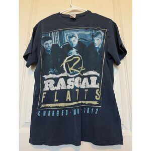 Rascal Flatts 2012 Tour Band T-Shirt Navy Gildan Heavy Cotton M Concert Merch